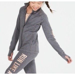 Ideology Big Girls Run Girl Zip-up Jacket Gray Size Small (7/8)